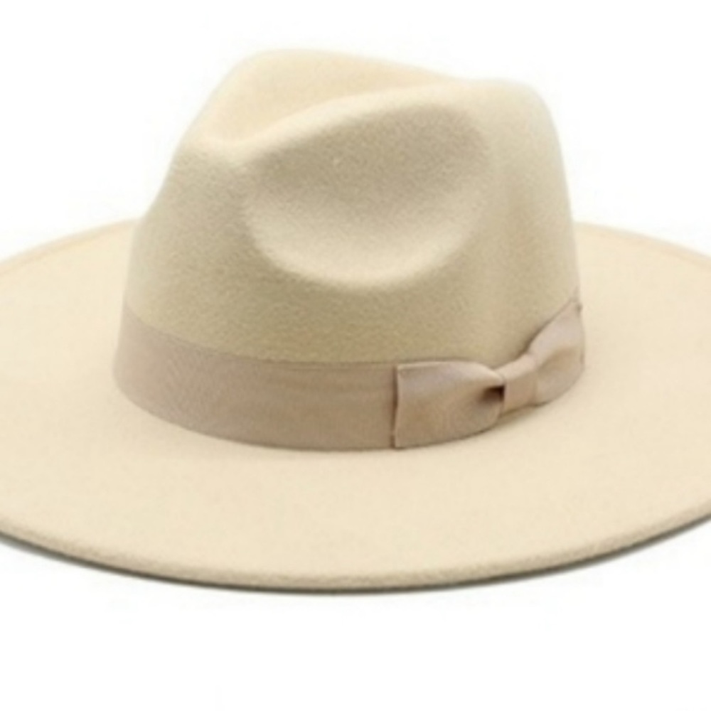 Ivory Wool Felt Bohemian Hat